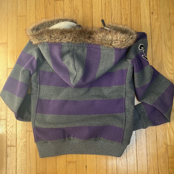 US Polo Assn. Junior's Striped Fleece Hoodie - Picture 9 of 11